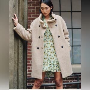 Harris Wharf London Cream Teddy Jacket Oversized Fit XL MSRP $700